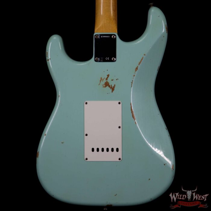Fender Custom Shop 1963 Stratocaster Relic Rosewood Fretboard Surf Green - Image 7