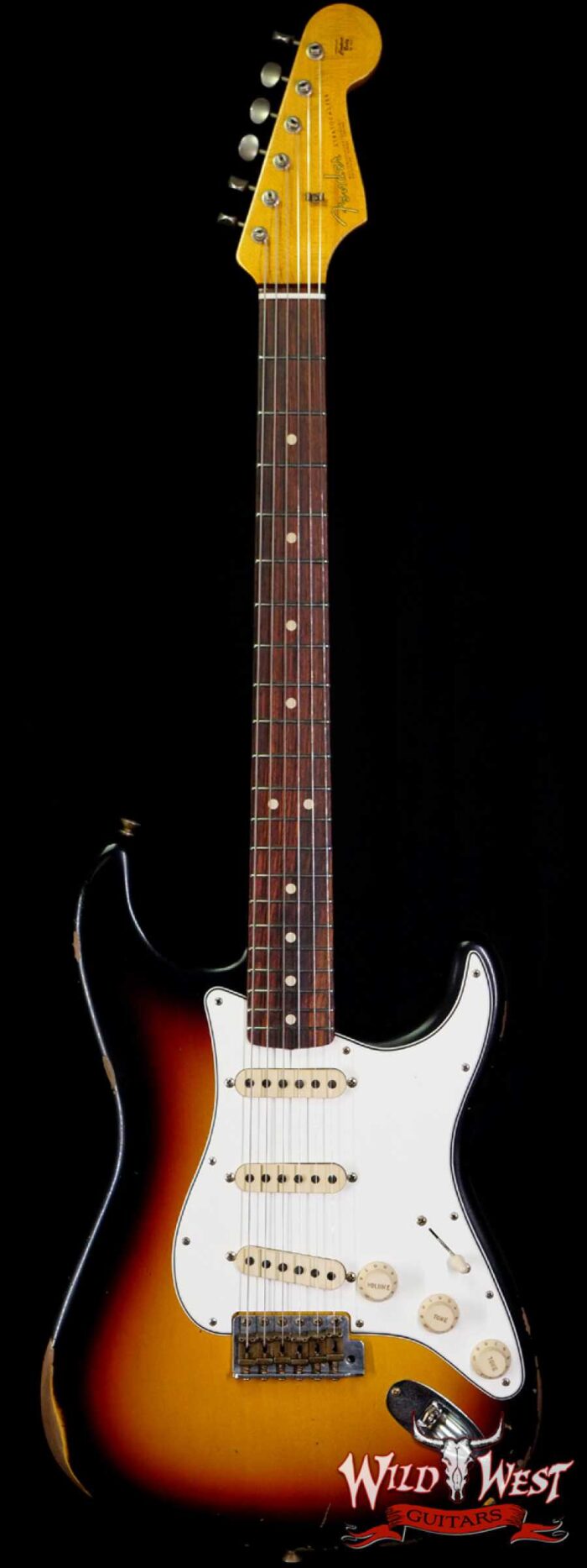 Fender Custom Shop 1963 Stratocaster Relic AAA Rosewood Board with Quartersawn Maple Neck 3 Tone Sunburst - Image 1