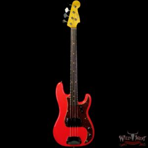 Fender Custom Shop 1963 P-Bass Precision Bass Hand-Wound Pickup Journeyman Relic Aged Fiesta Red - Image 3