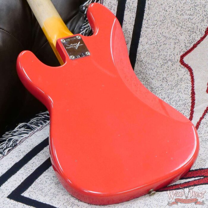 Fender Custom Shop 1963 P-Bass Precision Bass Hand-Wound Pickup Journeyman Relic Aged Fiesta Red - Image 11