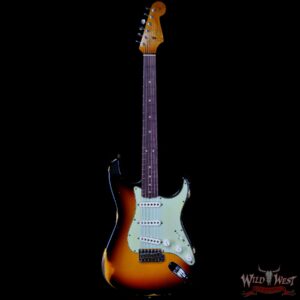 Fender Custom Shop Limited Edition 1963 Stratocaster Hand-Wound Pickups Roasted Maple Neck Relic 3-Color Sunburst - Image 3