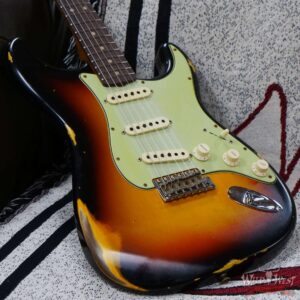 Fender Custom Shop Limited Edition 1963 Stratocaster Hand-Wound Pickups Roasted Maple Neck Relic 3-Color Sunburst - Image 8
