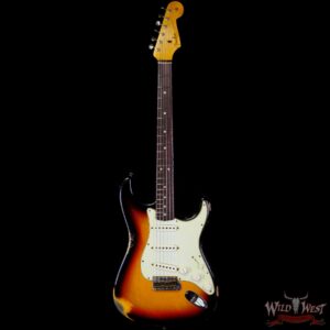 Fender Custom Shop Limited 1963 Stratocaster Hand-Wound Pickups Heavy Relic Aged 3 Tone Sunburst - Image 3