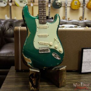 Fender Custom Shop 1963 Stratocaster AAA Rosewood Fingerboard Heavy Relic British Racing Green - Image 12