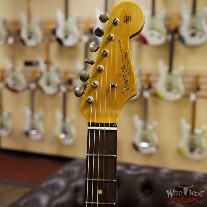 Fender Custom Shop 1963 Stratocaster AAA Rosewood Fingerboard Heavy Relic British Racing Green - Image 7
