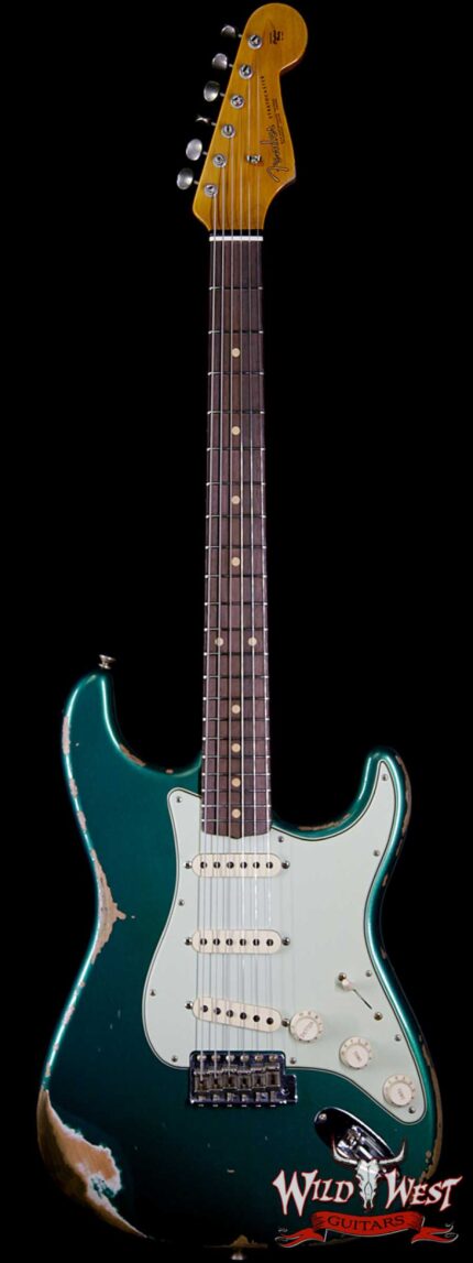 Fender Custom Shop 1963 Stratocaster AAA Rosewood Fingerboard Heavy Relic British Racing Green