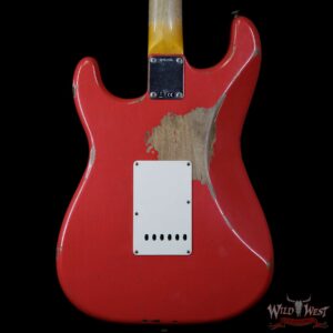 Fender Custom Shop 1963 Stratocaster AAA Rosewood Fingerboard Heavy Relic Fiesta Red - Image 6
