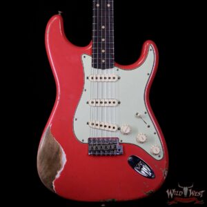 Fender Custom Shop 1963 Stratocaster AAA Rosewood Fingerboard Heavy Relic Fiesta Red - Image 3