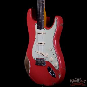 Fender Custom Shop 1963 Stratocaster AAA Rosewood Fingerboard Heavy Relic Fiesta Red - Image 2