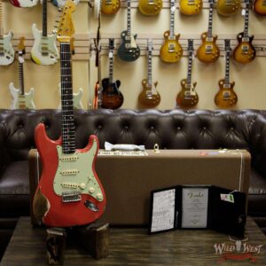 Fender Custom Shop 1963 Stratocaster AAA Rosewood Fingerboard Heavy Relic Fiesta Red - Image 11