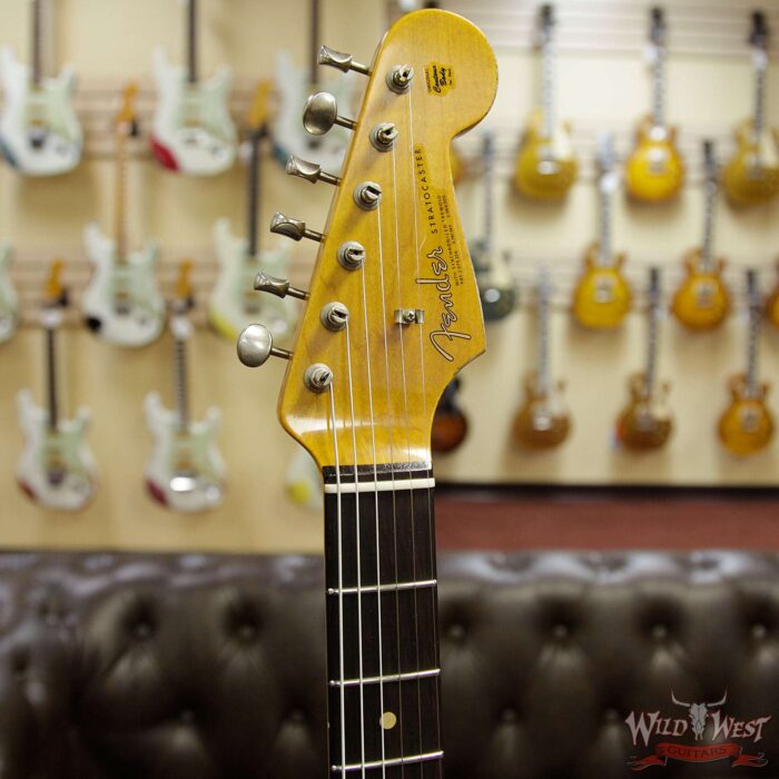 Fender Custom Shop 1963 Stratocaster AAA Rosewood Fingerboard Heavy Relic Fiesta Red - Image 7