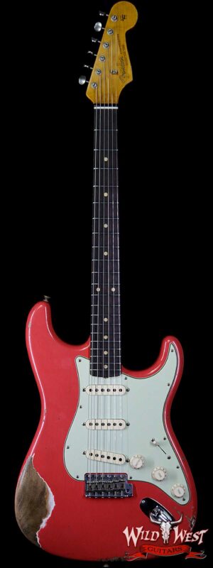 Fender Custom Shop 1963 Stratocaster AAA Rosewood Fingerboard Heavy Relic Fiesta Red