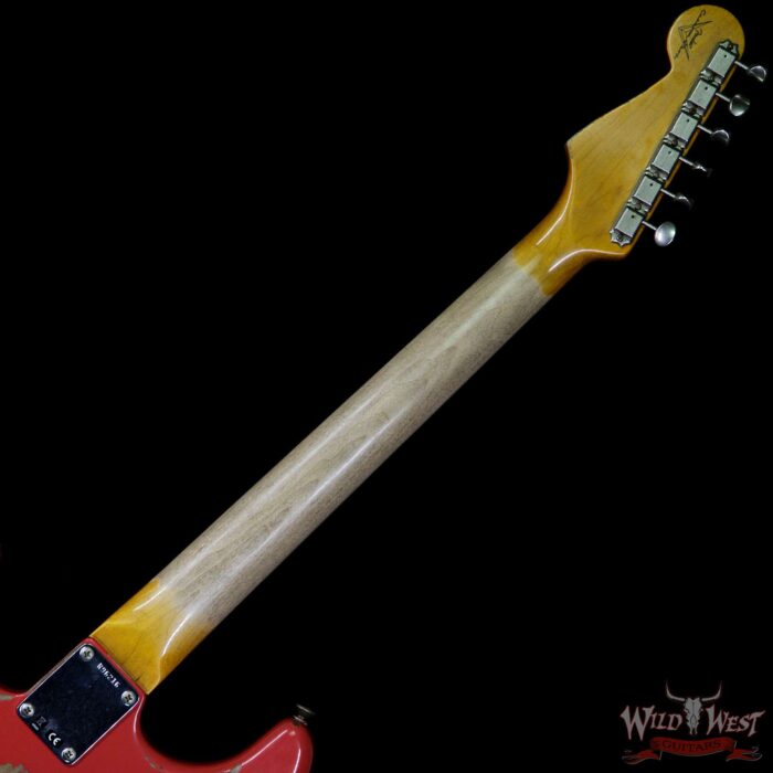 Fender Custom Shop 1963 Stratocaster AAA Rosewood Fingerboard Heavy Relic Fiesta Red - Image 10