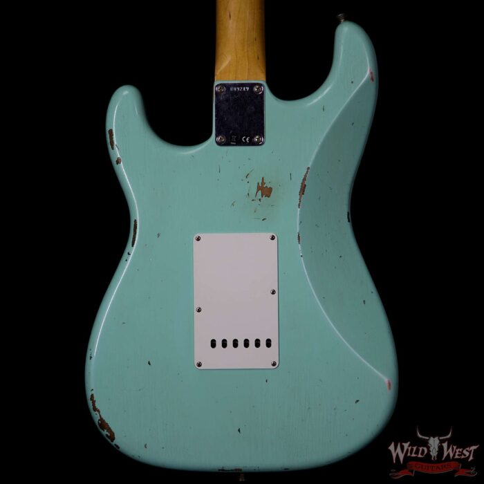 Fender Custom Shop 1963 Stratocaster Relic Sort of Dark AAA Rosewood Fretboard Surf Green - Image 7