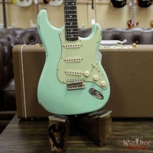 Fender Custom Shop 1963 Stratocaster Relic Sort of Dark AAA Rosewood Fretboard Surf Green - Image 13