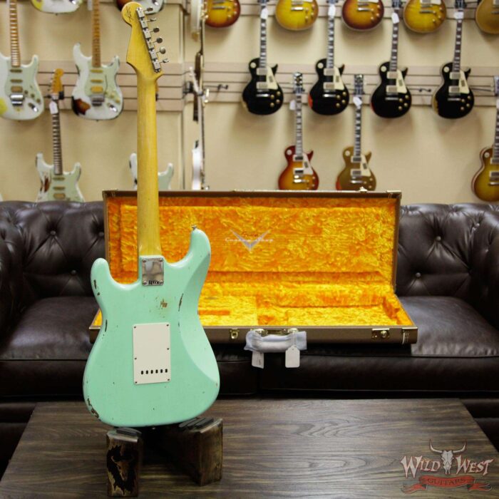 Fender Custom Shop 1963 Stratocaster Relic Sort of Dark AAA Rosewood Fretboard Surf Green - Image 14