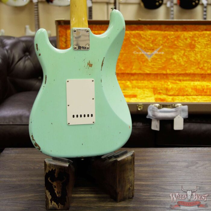 Fender Custom Shop 1963 Stratocaster Relic Sort of Dark AAA Rosewood Fretboard Surf Green - Image 15
