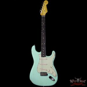 Fender Custom Shop 1963 Stratocaster Relic Sort of Dark AAA Rosewood Fretboard Surf Green - Image 5