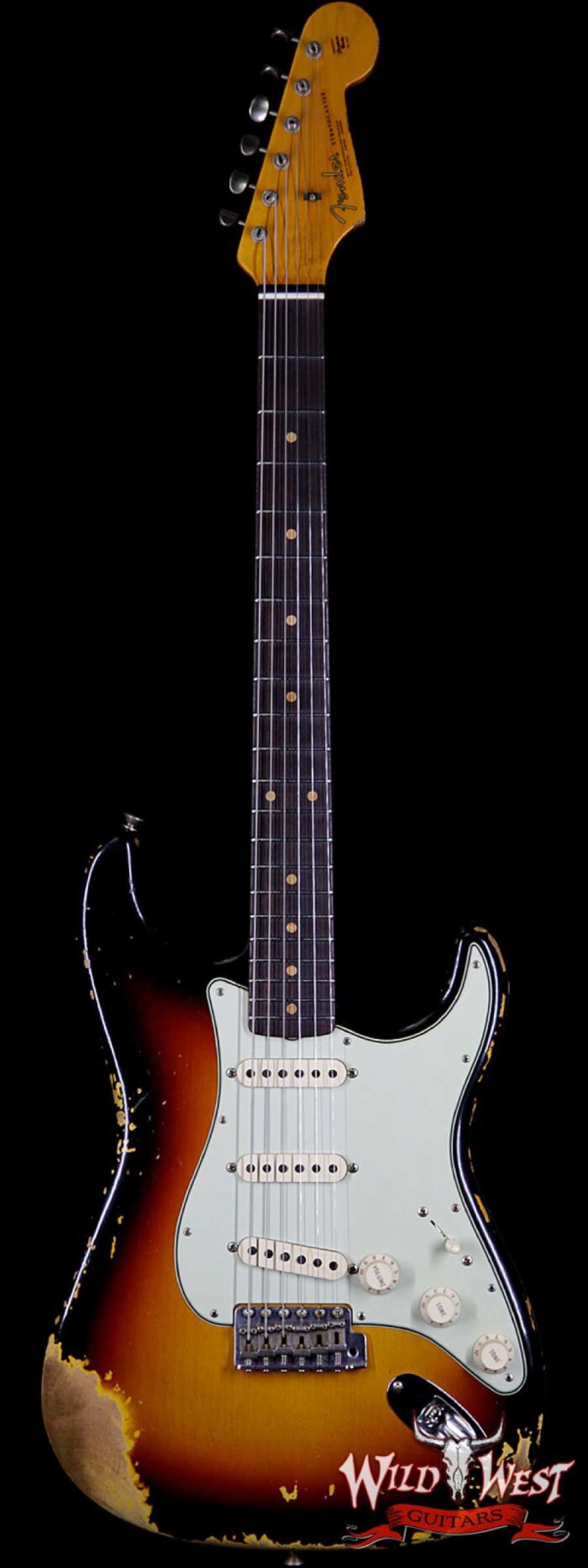 Fender Custom Shop 1963 Stratocaster Heavy Relic Rosewood Fingerboard 3 Tone Sunburst - Image 1