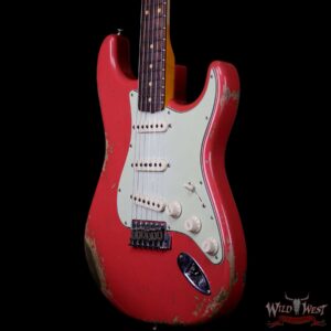 Fender Custom Shop 1963 Stratocaster heavy Relic Round Lam AAA Rosewood Fingerboard Fiesta Red - Image 2