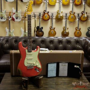 Fender Custom Shop 1963 Stratocaster heavy Relic Round Lam AAA Rosewood Fingerboard Fiesta Red - Image 11