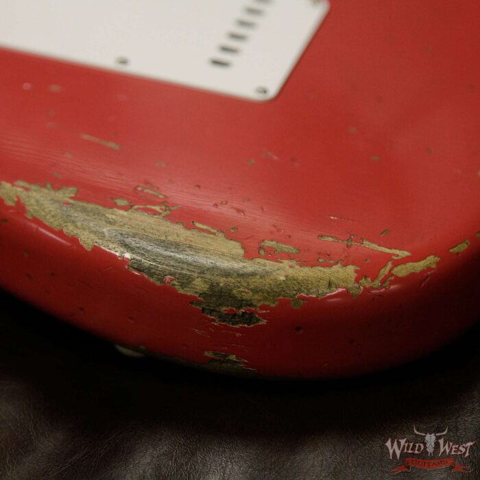 Fender Custom Shop 1963 Stratocaster heavy Relic Round Lam AAA Rosewood Fingerboard Fiesta Red - Image 16