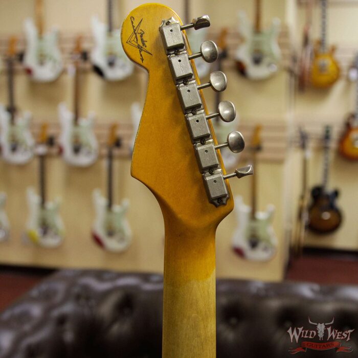 Fender Custom Shop 1963 Stratocaster heavy Relic Round Lam AAA Rosewood Fingerboard Fiesta Red - Image 9
