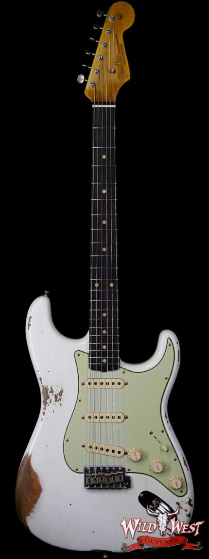 Fender Custom Shop 1963 Stratocaster Heavy Relic AAA Rosewood Fingerboard Olympic White