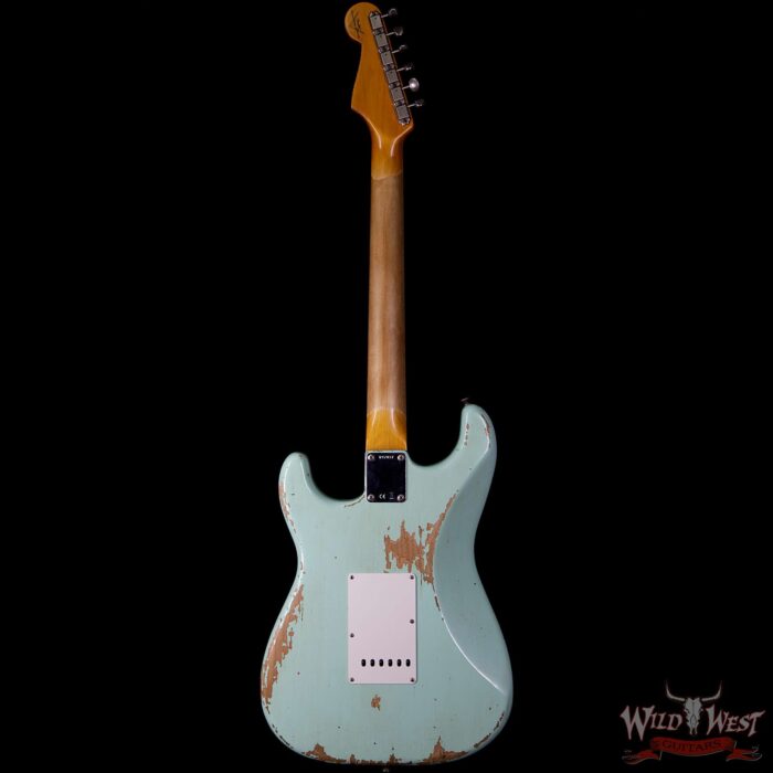 Fender Custom Shop 1963 Stratocaster Heavy Relic AAA Rosewood Fingerboard Surf Green - Image 5