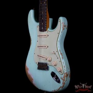Fender Custom Shop 1963 Stratocaster Heavy Relic AAA Rosewood Fingerboard Surf Green - Image 2