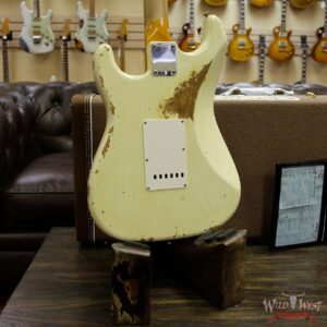 Fender Custom Shop 1963 Stratocaster Heavy Relic AAA Rosewood Fingerboard Vintage White - Image 14