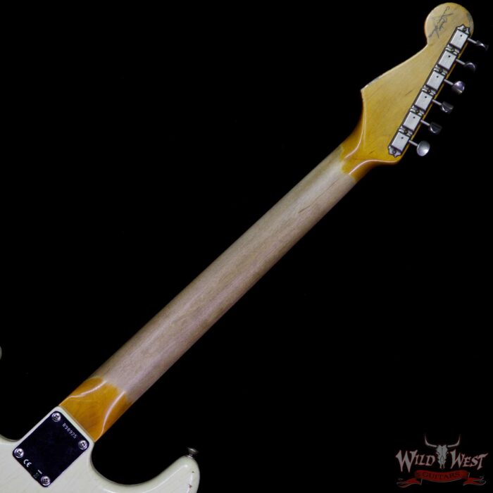 Fender Custom Shop 1963 Stratocaster Heavy Relic AAA Rosewood Fingerboard Vintage White - Image 10