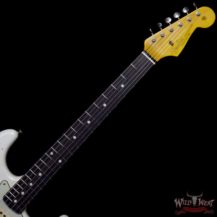 Fender Custom Shop 1963 Stratocaster Journeyman Relic with Dirty Neck Olympic White - Image 8