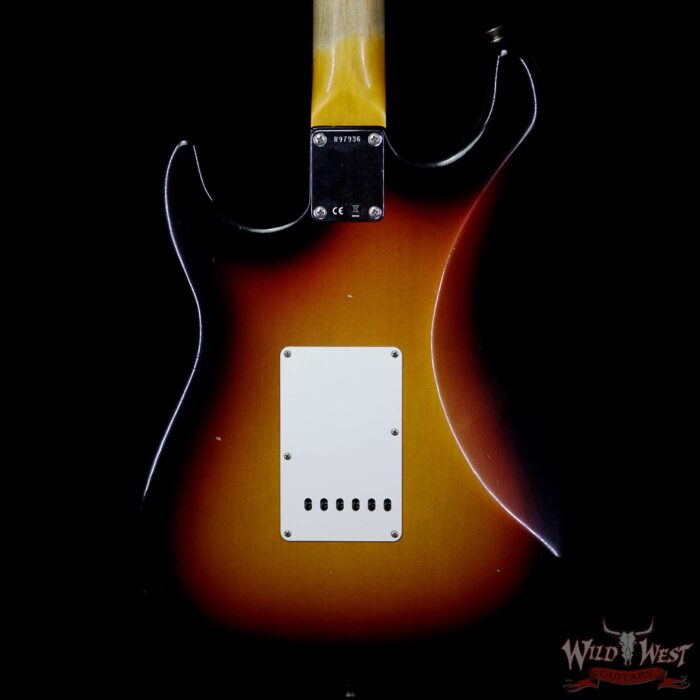 Fender Custom Shop 1963 Stratocaster Journeyman Relic with Dirty Neck 3 Tone Sunburst - Image 6