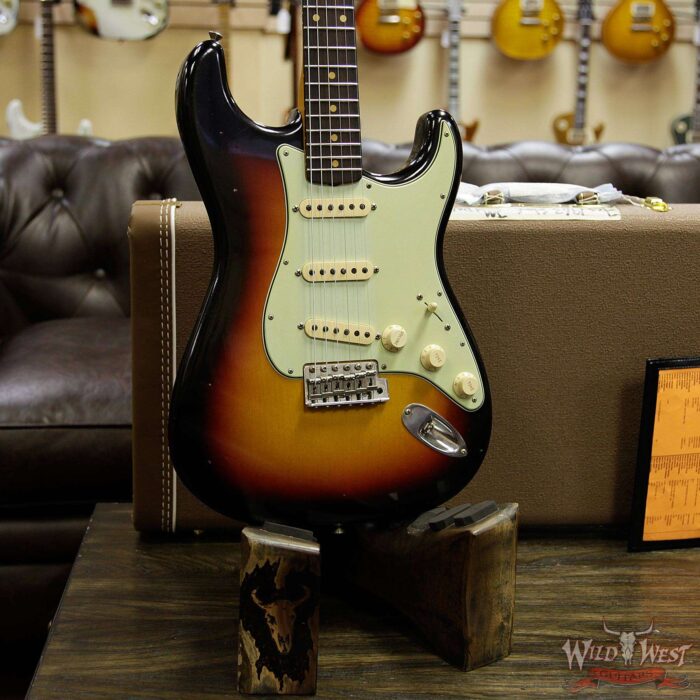 Fender Custom Shop 1963 Stratocaster Journeyman Relic with Dirty Neck 3 Tone Sunburst - Image 12