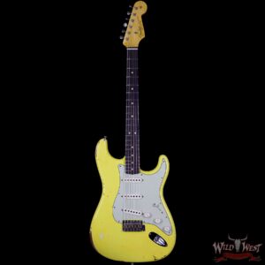 Fender Custom Shop Collection 1963 Stratocaster Relic Dark AAA Rosewood Fretboard Graffiti Yellow - Image 5