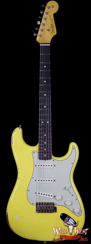 Fender Custom Shop Collection 1963 Stratocaster Relic Dark AAA Rosewood Fretboard Graffiti Yellow