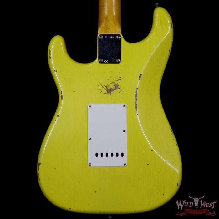 Fender Custom Shop 1963 Stratocaster Relic Rosewood Fretboard Graffiti Yellow - Image 7