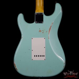 Fender Custom Shop Collection 1963 Stratocaster Relic Sort of Dark AAA Rosewood Fretboard Surf Green - Image 7