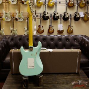 Fender Custom Shop Collection 1963 Stratocaster Relic Sort of Dark AAA Rosewood Fretboard Surf Green - Image 14