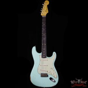 Fender Custom Shop Collection 1963 Stratocaster Relic Sort of Dark AAA Rosewood Fretboard Surf Green - Image 5