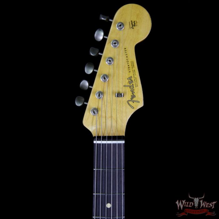 Fender Custom Shop Collection 1963 Stratocaster Relic Sort of Dark AAA Rosewood Fretboard Surf Green - Image 8