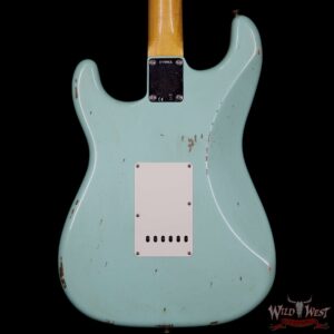 Fender Custom Shop 1963 Stratocaster Relic Rosewood Fretboard Surf Green - Image 7
