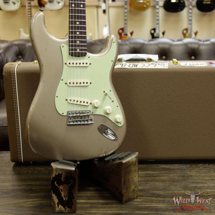 Fender Custom Shop 1963 Stratocaster Relic Rosewood Fretboard Shoreline Gold - Image 13