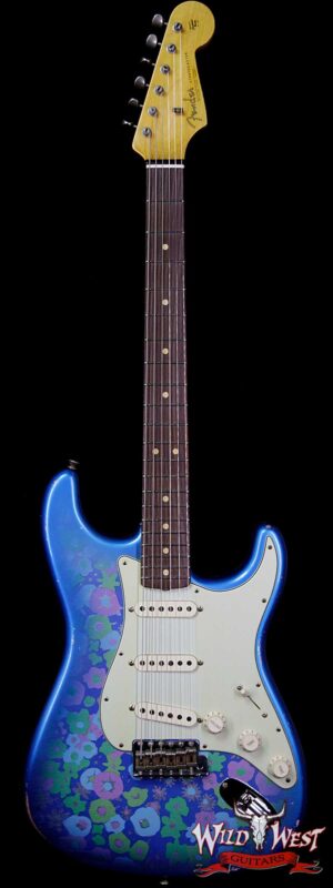 Fender Custom Shop 1963 Stratocaster Relic 63 Reissue AAA Rosewood Fingerboard Blue Flower