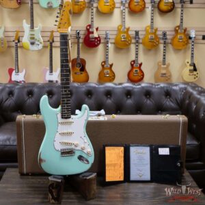 Fender Custom Shop 1963 Stratocaster Relic AAA Rosewood Board with Quartersawn Maple Neck Surf Green - Image 6