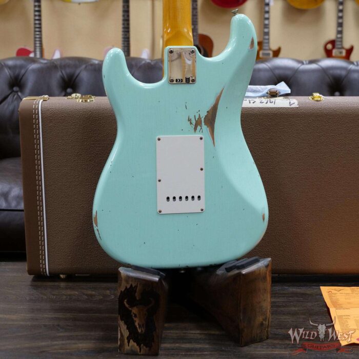 Fender Custom Shop 1963 Stratocaster Relic AAA Rosewood Board with Quartersawn Maple Neck Surf Green - Image 11