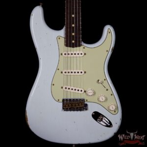 Fender Custom Shop 1963 Stratocaster Relic Rosewood Fretboard Sonic Blue - Image 3