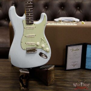 Fender Custom Shop 1963 Stratocaster Relic Rosewood Fretboard Sonic Blue - Image 13