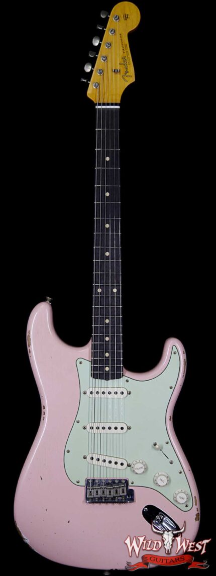 Fender Custom Shop 1963 Stratocaster Relic Rosewood Fretboard Shell Pink
